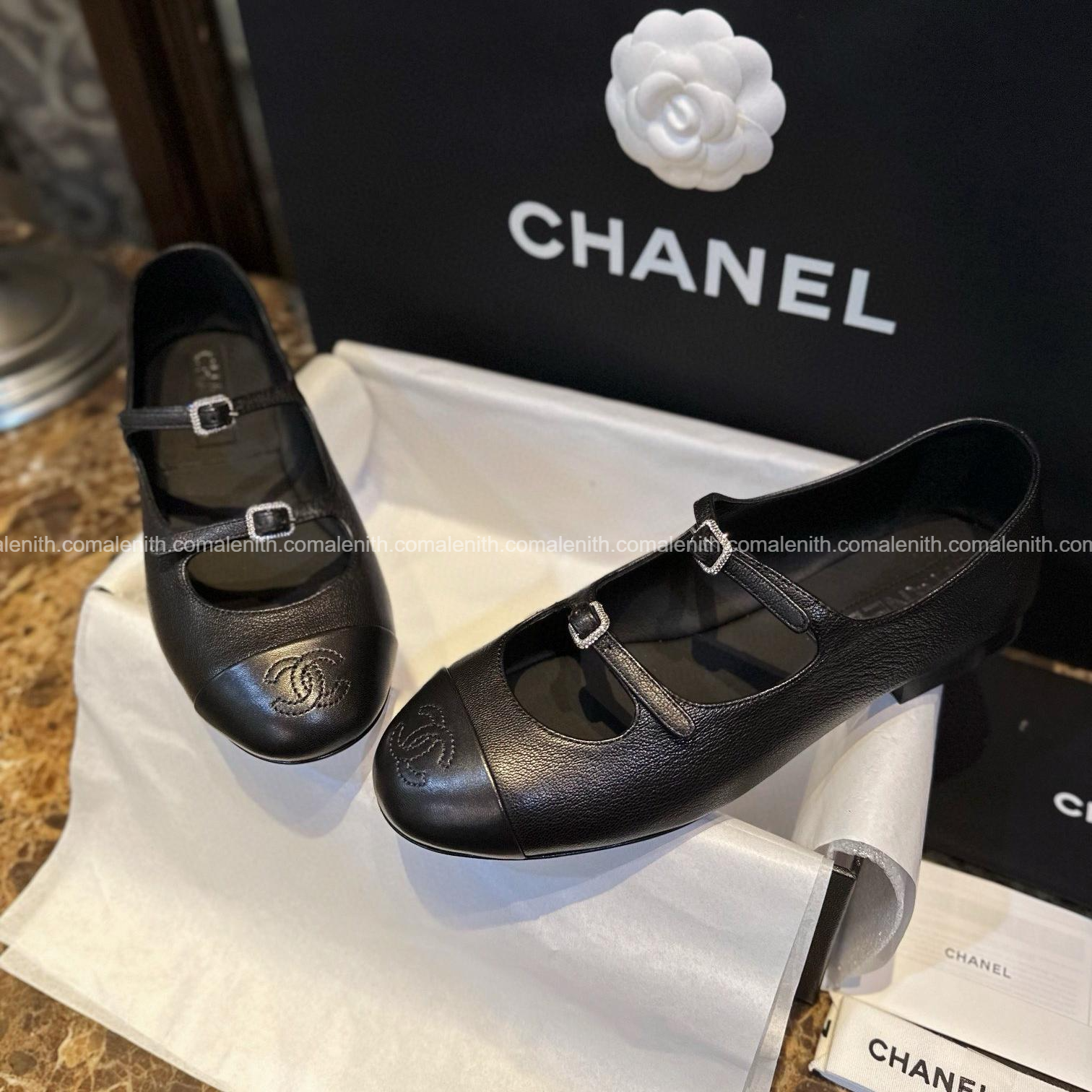 Chanel Double-Strap Rhinestone Mary Jane